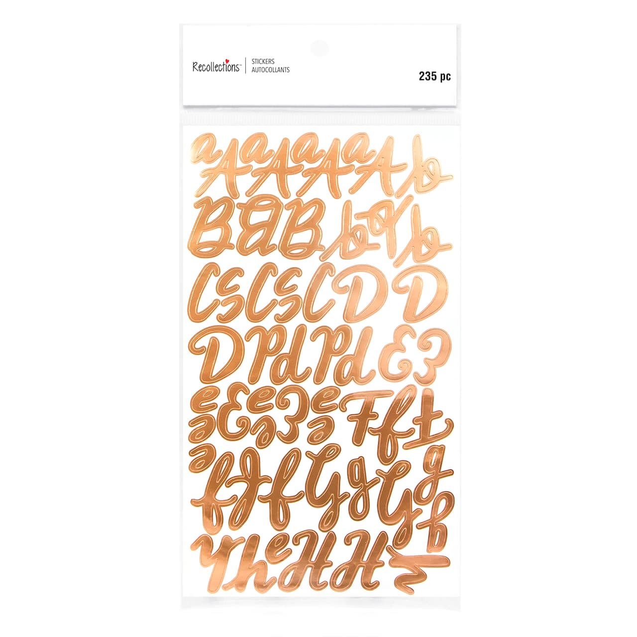 Rose Gold Handwritten Alphabet Stickers by Recollections™